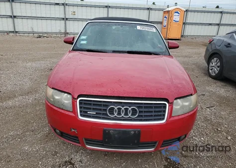2005 Audi A4 Quattro Cabriolet from USA, damaged, VIN WAUDT48H65K012396